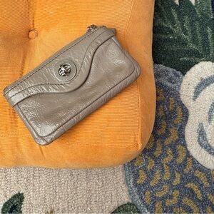 Marc by Marc Jacobs beige Patent Leather Coin Purse Key Pouch Wallet